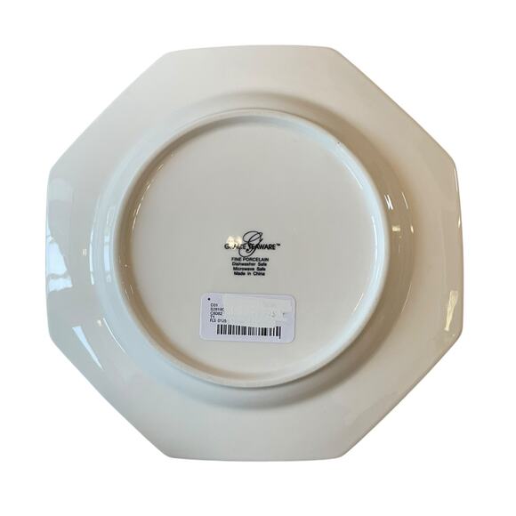 Grace Teaware Blue & White Floral Porcelain Salad Plates 7.5in Set of 4 NEW - Picture 7 of 11